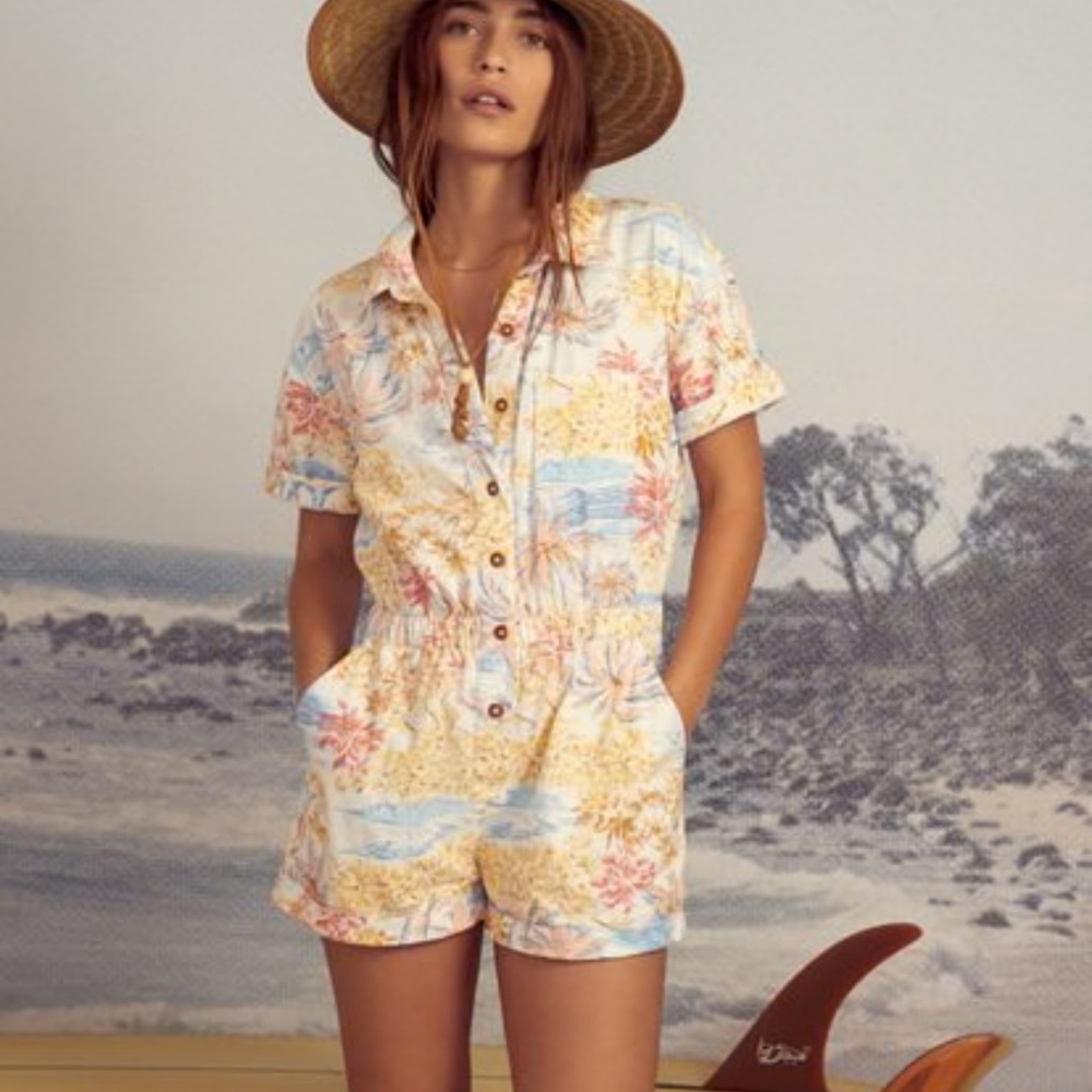 NWT Billabong X Wrangler Cali Sun Romper - Picture 2 of 12